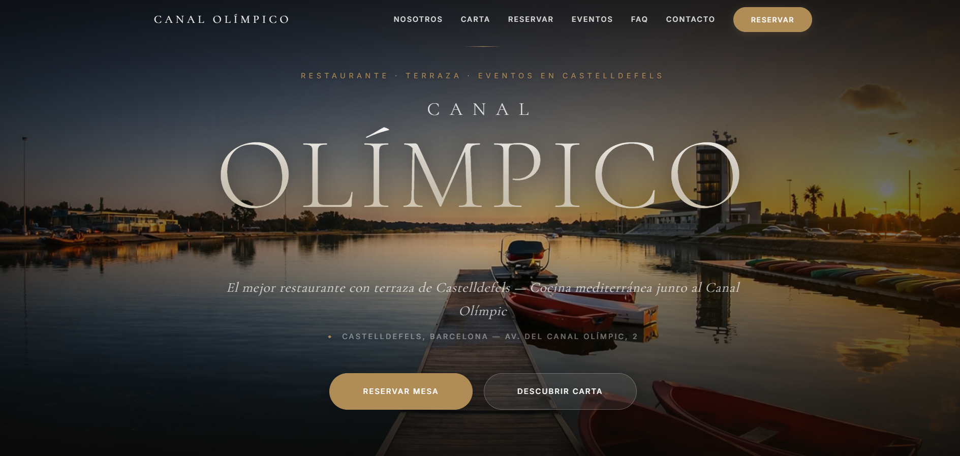 Canal Olimpico Restaurante Castelldefels